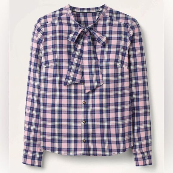 BODEN Susannah Bow Neck Shirt XS - Picture 1 of 12